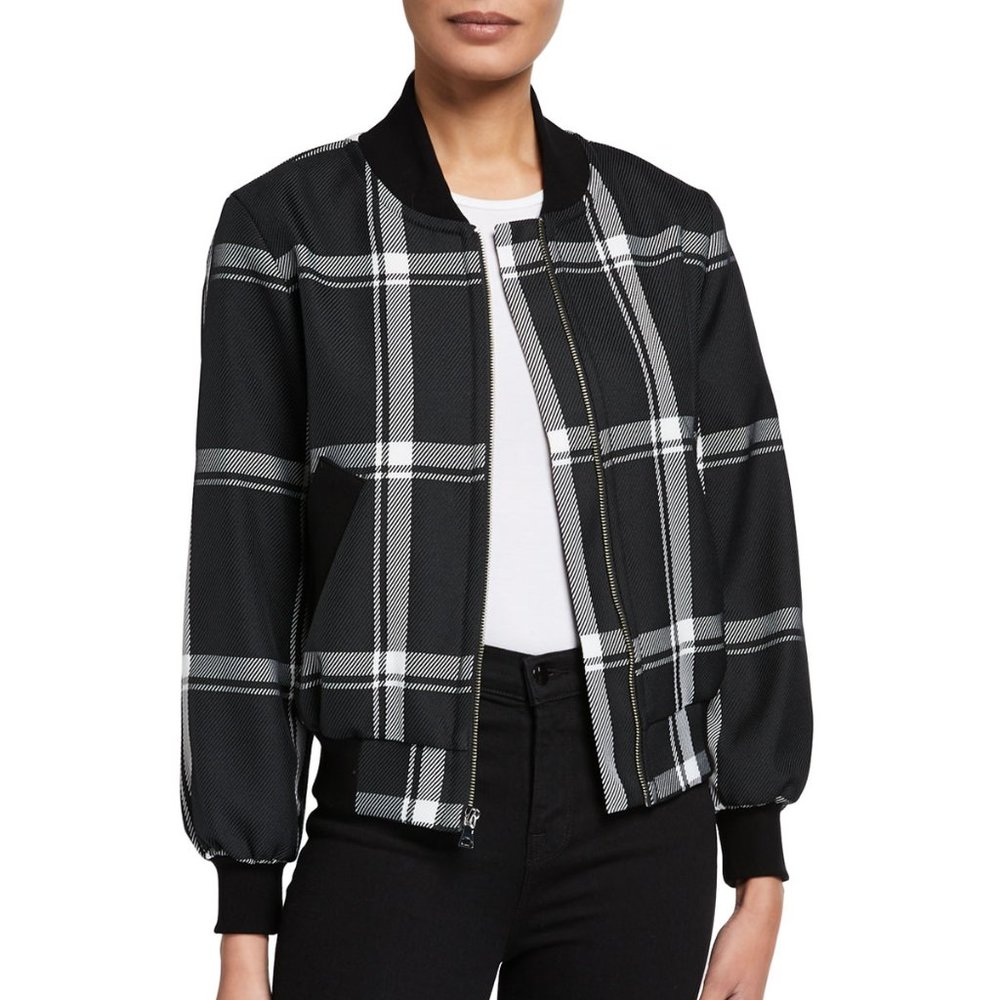 Milly Prepster Check Bomber Jacket size S (US 2-4)